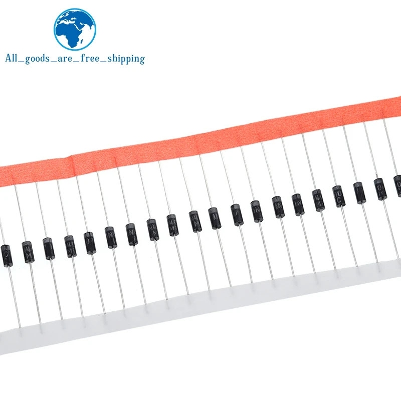 TZT 100 шт. 1N5817 1N5819 1N5399 1N4937 1N400 4 выпрямительный диод Шоттки 1N4001 1N4007 UF4007 HER107 FR207 FR157 FR107 RL207 DO-41