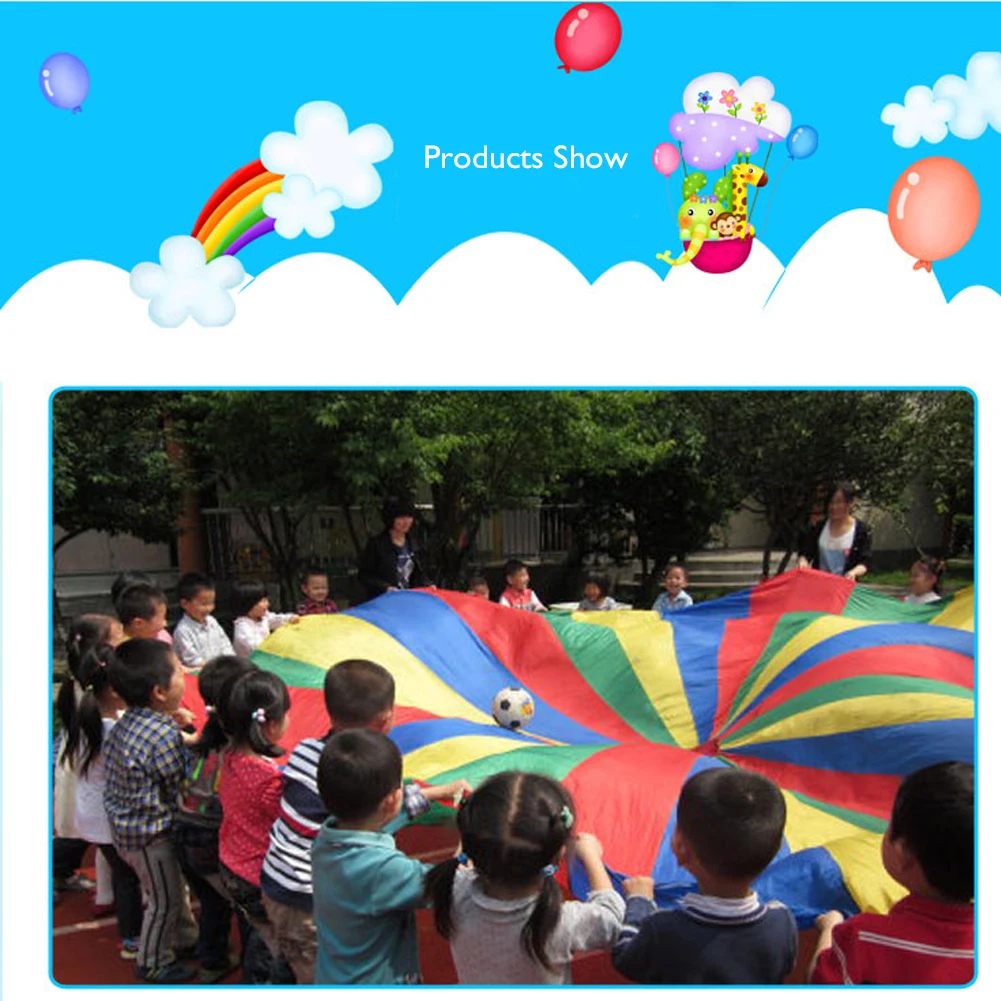 

Зонтик парашют игрушка прыжок-мешок мяч играть дети детский сад портативный интерактивный подарок командные игры