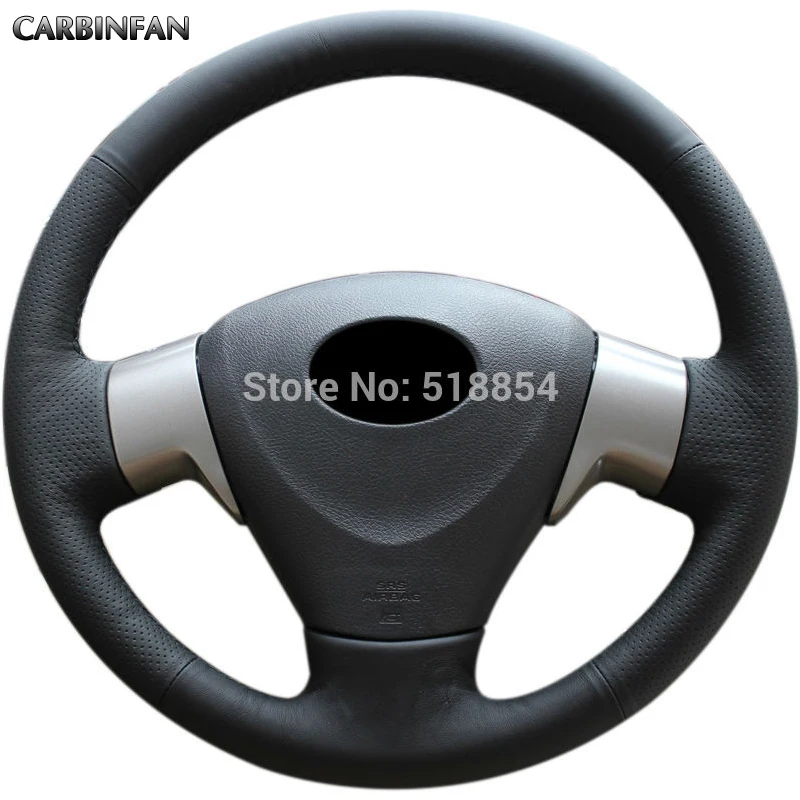 Искусственная кожа черного цвета для Toyota Corolla 2006 2010 Matrix 2009|car steering wheel cover|steering