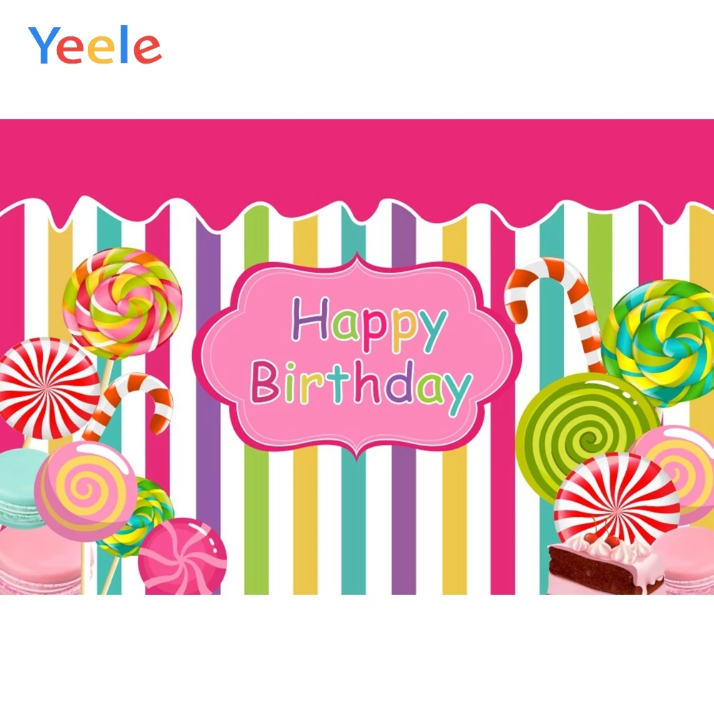 Yeele цветные полосатые леденцы Candyland детские фоны для фотосъемки на день рождения