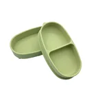 Детские Силиконовые блюда, портативная вспомогательная чаша с крышкой, двойная присоска, нескользящая тарелка для кормления, детская посуда без БФА