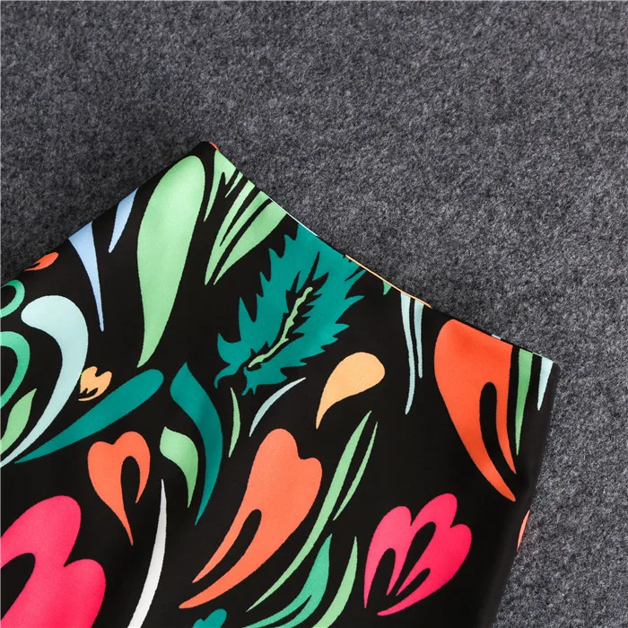 Женская летняя юбка-карандаш с цветочным принтом повседневная Юбка До Колена