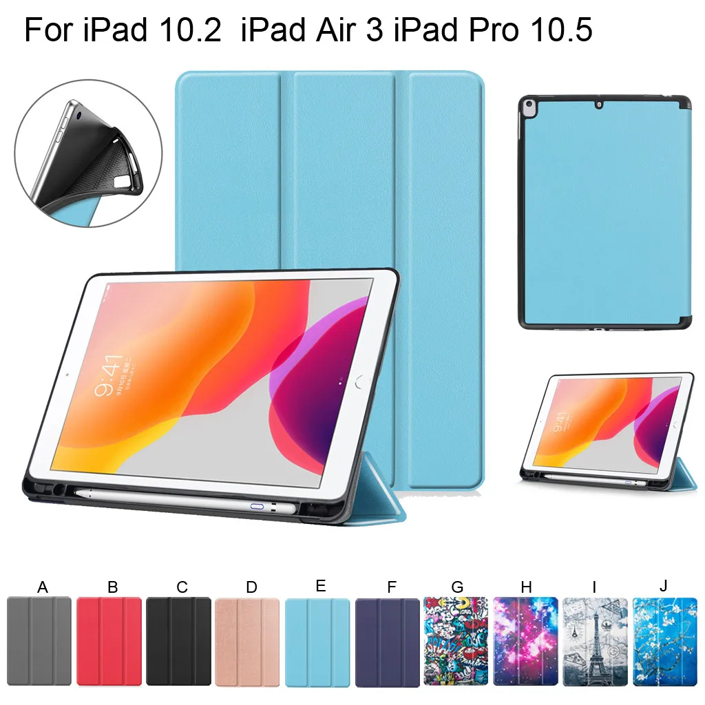 50 # для iPad 10 2 Air 3 Pro 5 чехол 2019 с держателем карандашей противоударный умный