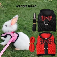 pet mesh soft rabbit harness with leash for small animal vest lead for hamster hare bunny pet accessories belt lead for outdoor