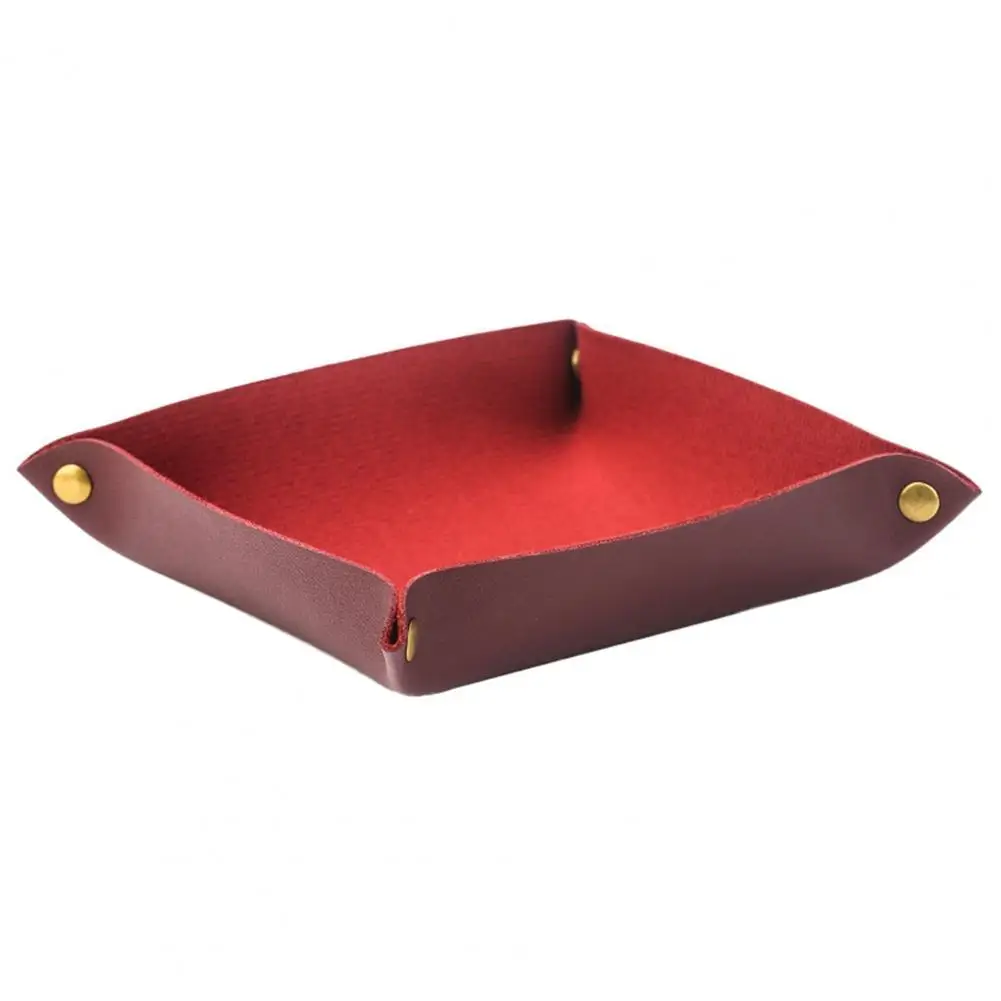 

Folding Space Saving Exquisite Fine Stitching Cosmetics Tray for Living Room