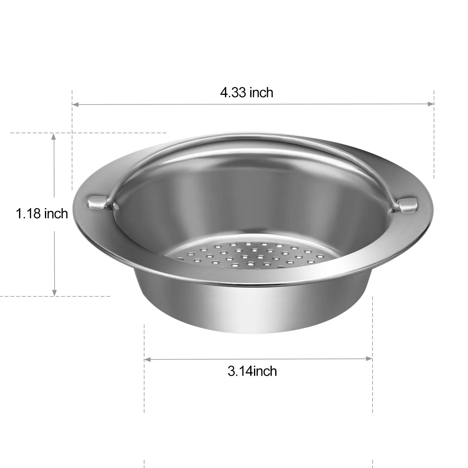 2PCS Upgrade Kitchen Sink Strainer With Handle Premium Stainless Steel Garbage Disposal Stopper Mesh Basket Accessories |
