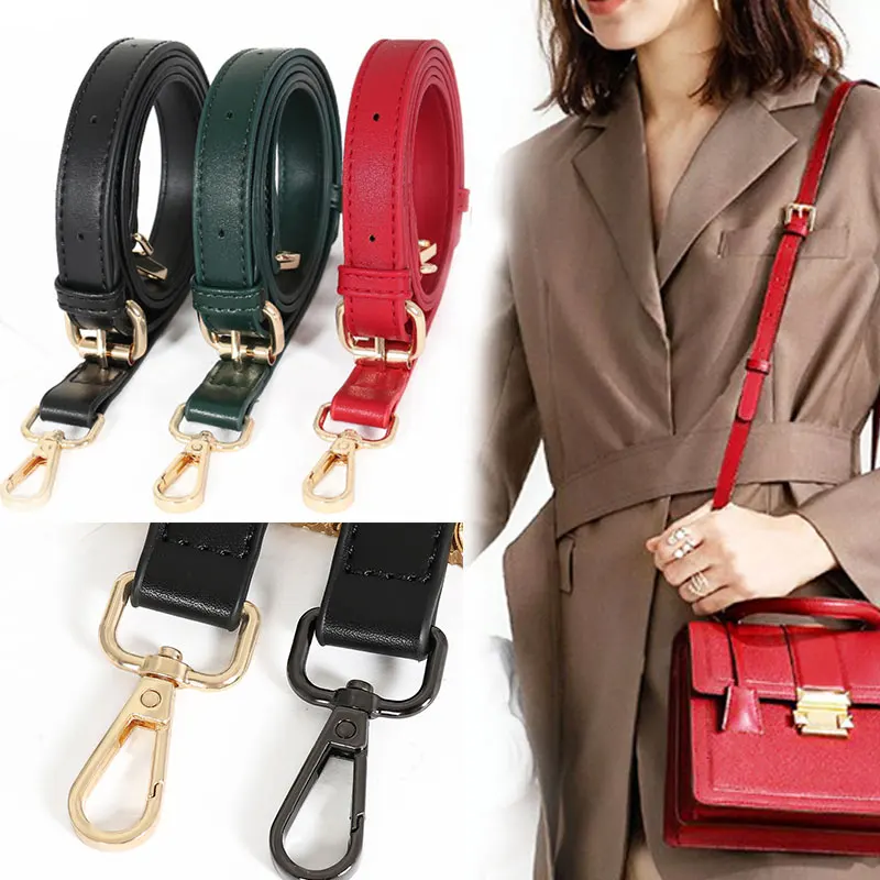 

Adjustable Leather Narrow Bag Strap Bag Replacement Strap Shoulder Crossbody Bag Accessories High Quality Woman Shoulder Straps