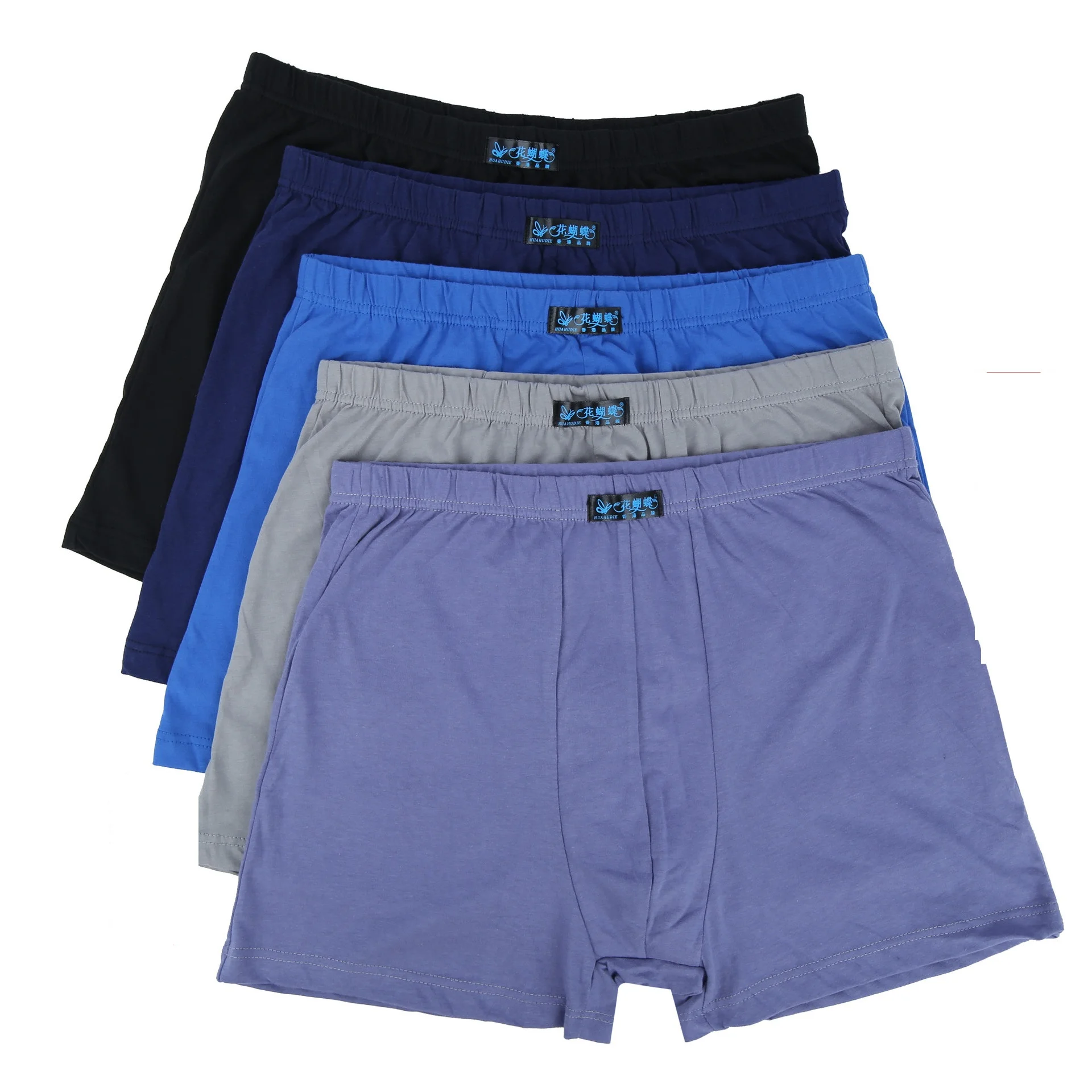 100% cotton 4Pcs Men's Boxer Pantie Lot Underpant Loose Large Short Cotton Plus Size Underwear For Mens Boxer Male 8XL 9XL 10XL