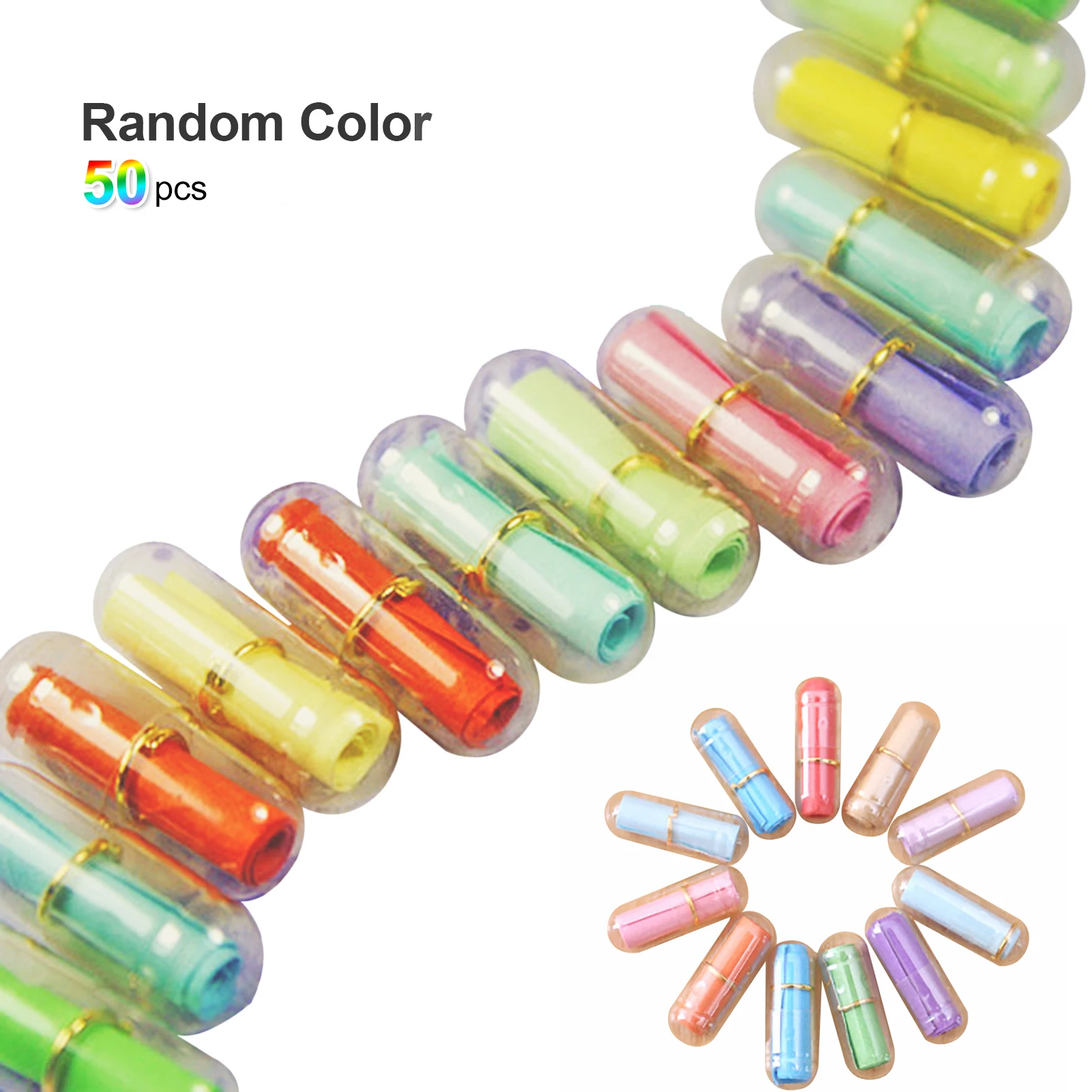 

Прозрачные капсулы для любовных посланий 50 шт.