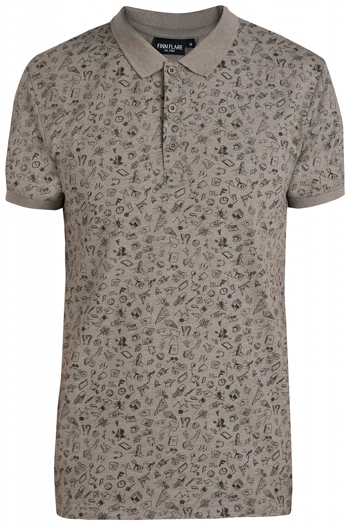 Finn flare men's polo shirt with small print collection vesna-2020 | Мужская одежда