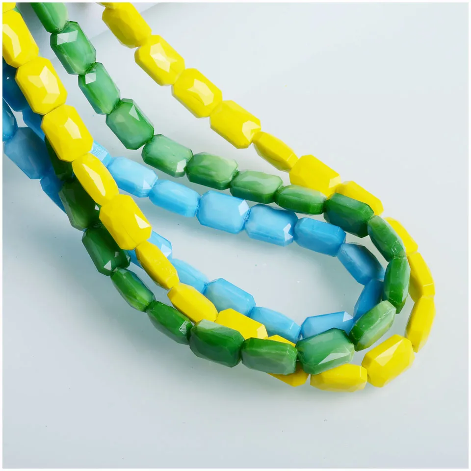 Бусины в виде хрустальных кубиков 10x14 мм Красочные фотообои с орнаментом|Бусины| |