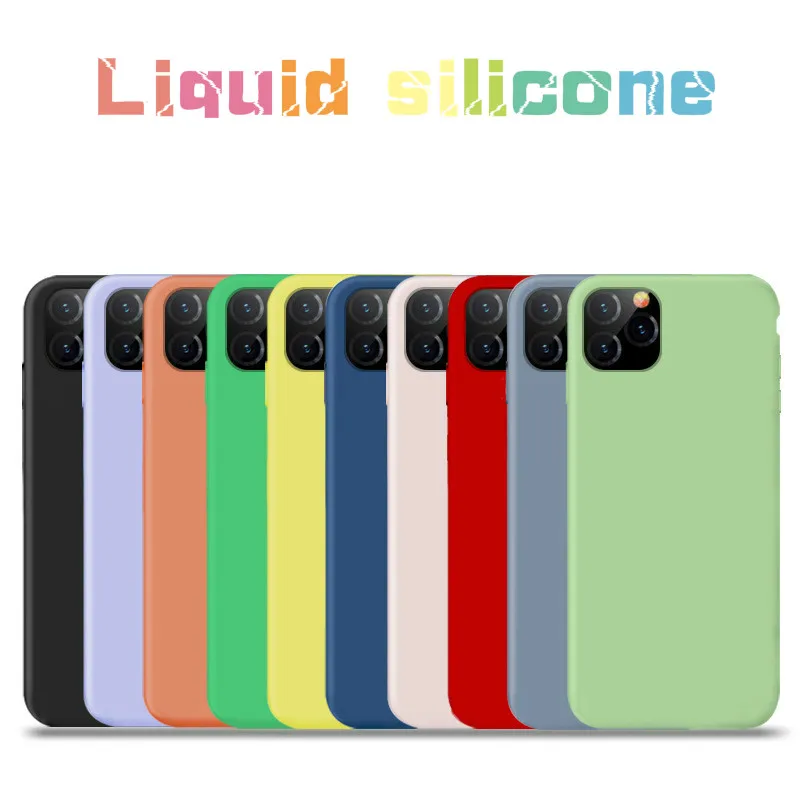 Phone Case For iPhone 11 Pro iphone 7 8 Plus 6 6S Silicone Liquid Original Cover XS Max XR X Cases | Мобильные телефоны и