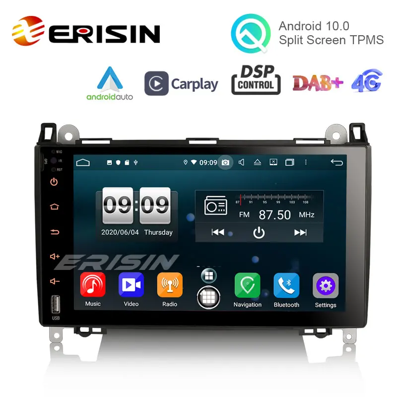 Erisin ES8795B 9 &quotAndroid 10 0 автомобильная стереосистема для BMW E39 E53 PX5 DSP CarPlay &amp Auto GPS 4G DAB +