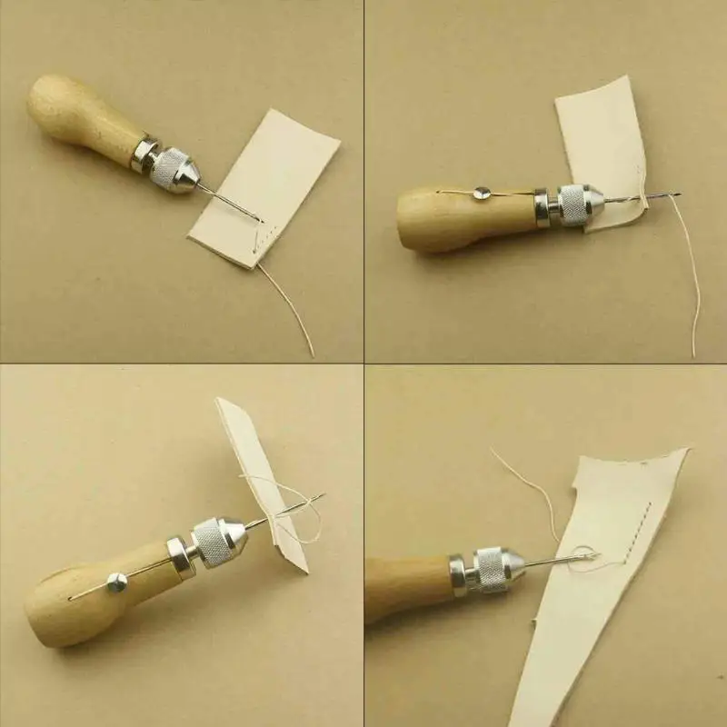 Набор инструментов для шитья Awl DIY Speedy вощеная нить Парусный холст кожи тяжелый