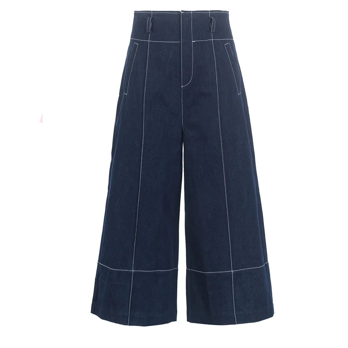 Хлопковые широкие джинсы с высокой талией Vero Moda | 31916I505|Широкие джинсы|
