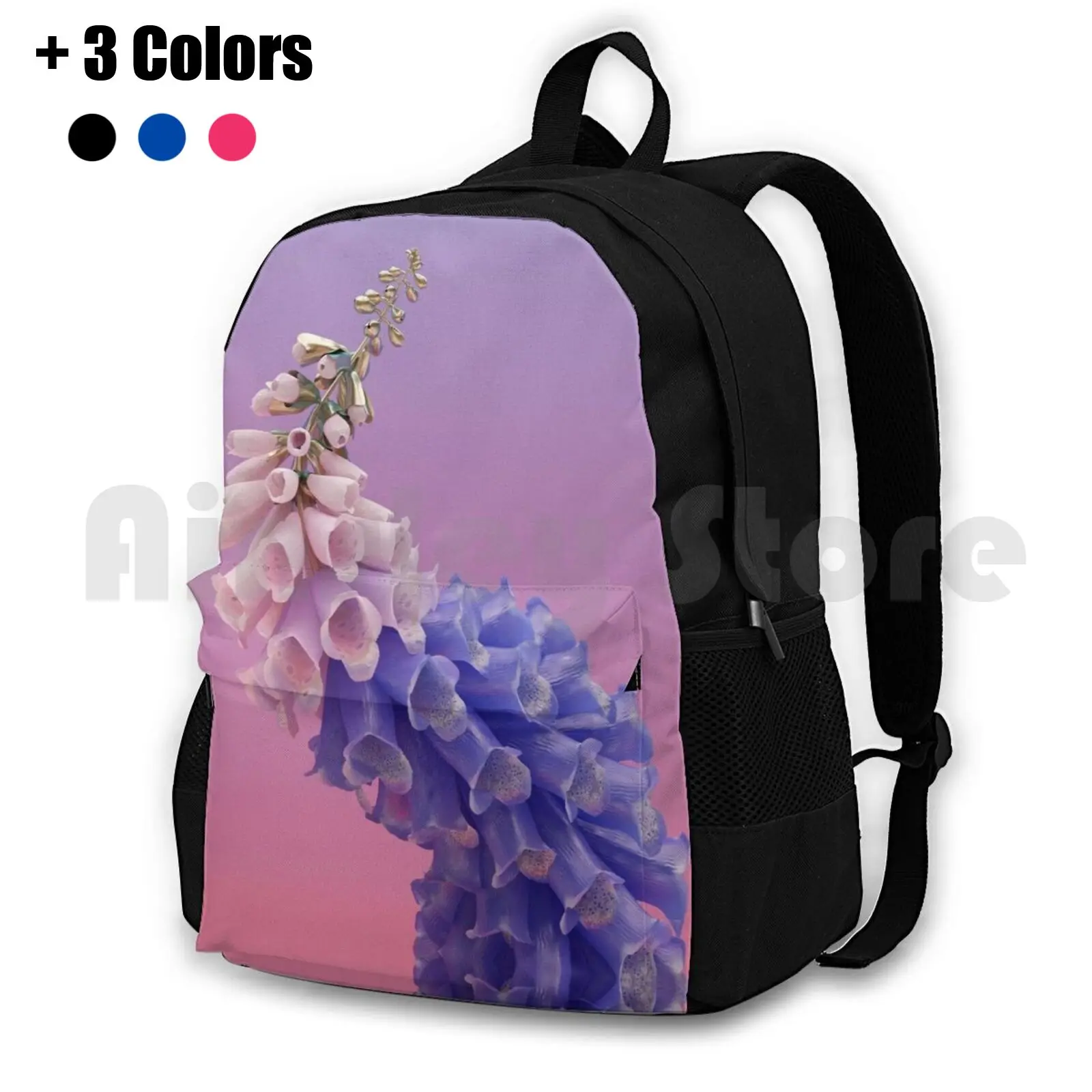 

Flume Skin Flower Outdoor Hiking Backpack Riding Climbing Sports Bag Mura Masa Crooked Colours Vampire Weekend Tash Sultana