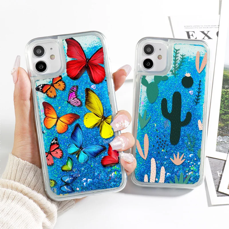 

Quicksand Glitter Case For iPhone 13 Pro Case Liquid Cover Funda iphone 11 12 Pro Max 7 8 Plus 6 6S X XR XS Max SE 2020 Coques
