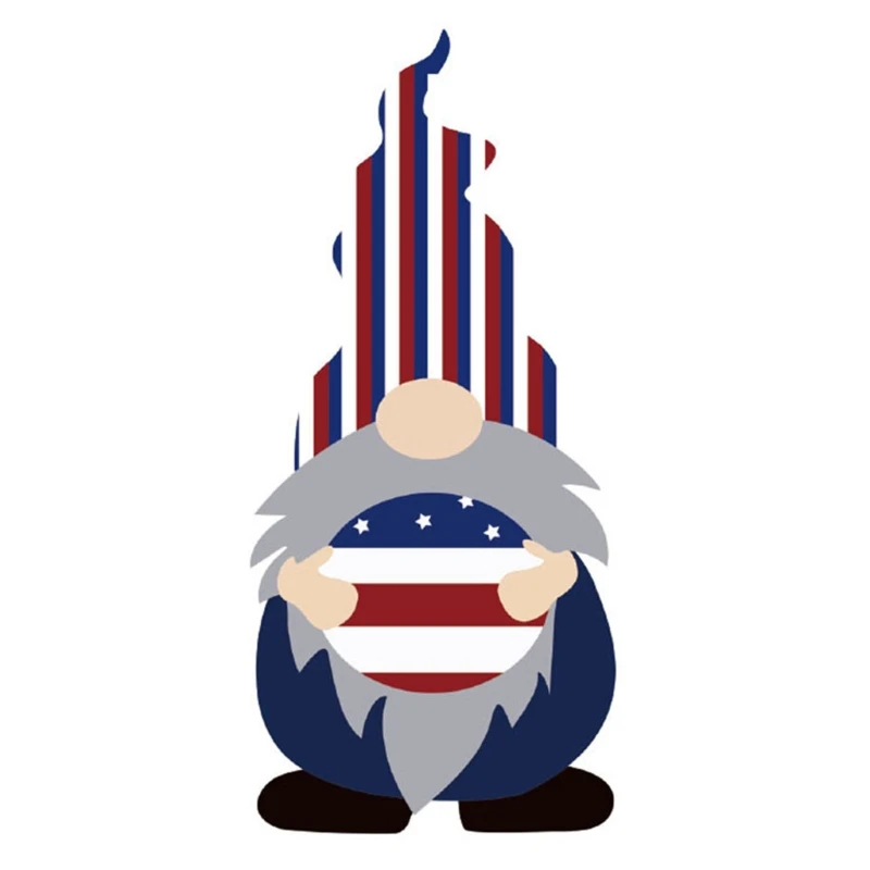 

Independence Day Gnome Statue Acrylic Garden Stakes Ground Insert Art Dwarf Ornaments Outdoor Yard Patio Decoration