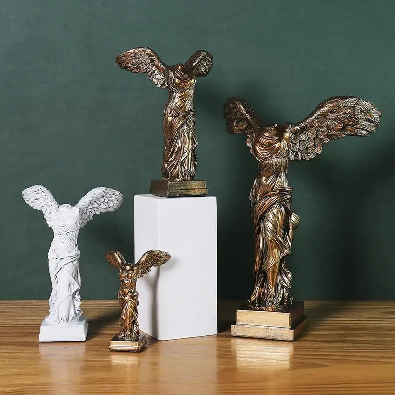 

JIEME Nordic Goddess of Victory Victorian Mythological Figure Sculpture Resin Crafts Home Living Room Tabletop Ornaments