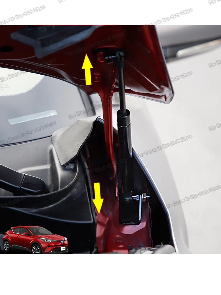 Lsrtw2017 нержавеющая сталь накладка на капот автомобиля гидравлический стержень