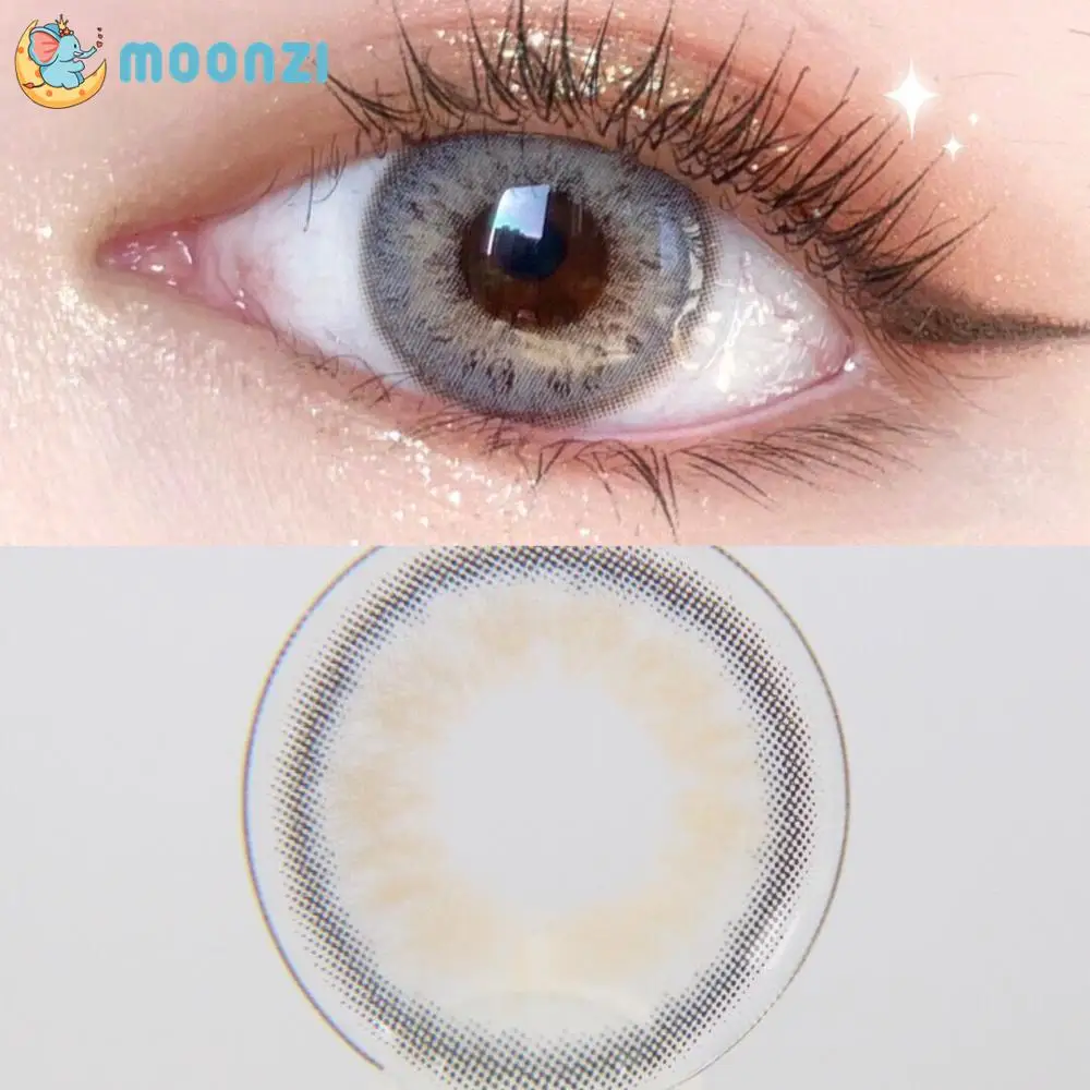 moonzi rome gray cat soft contact lens small pupil colored contact lenses for eyes yearly degrees 2pcspair myopia prescription free global shipping