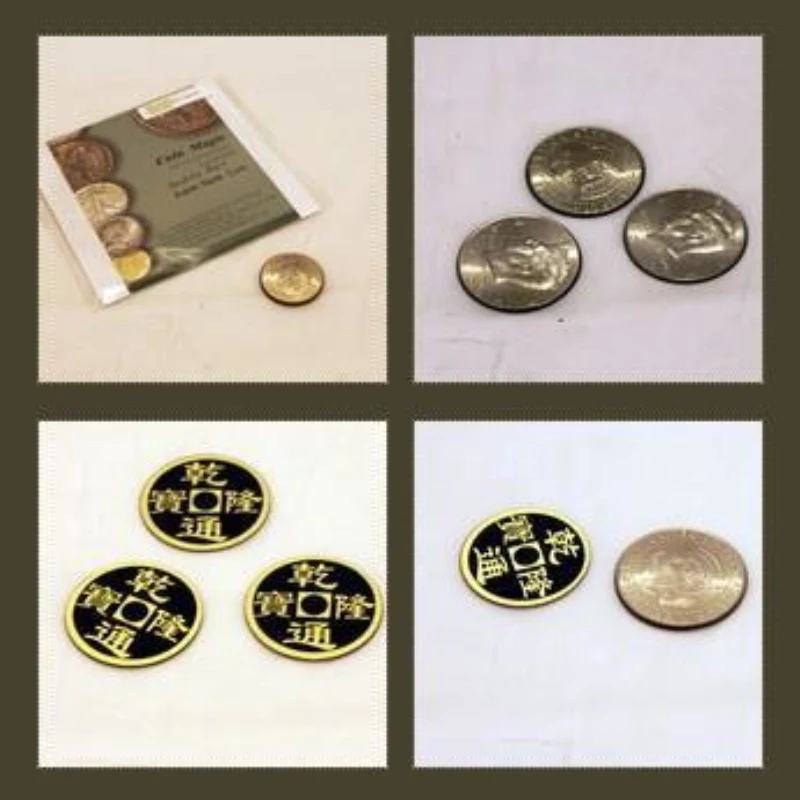 Двойное лицо супер Тройная монета (трюк и DVD) Волшебные трюки ментализм улица