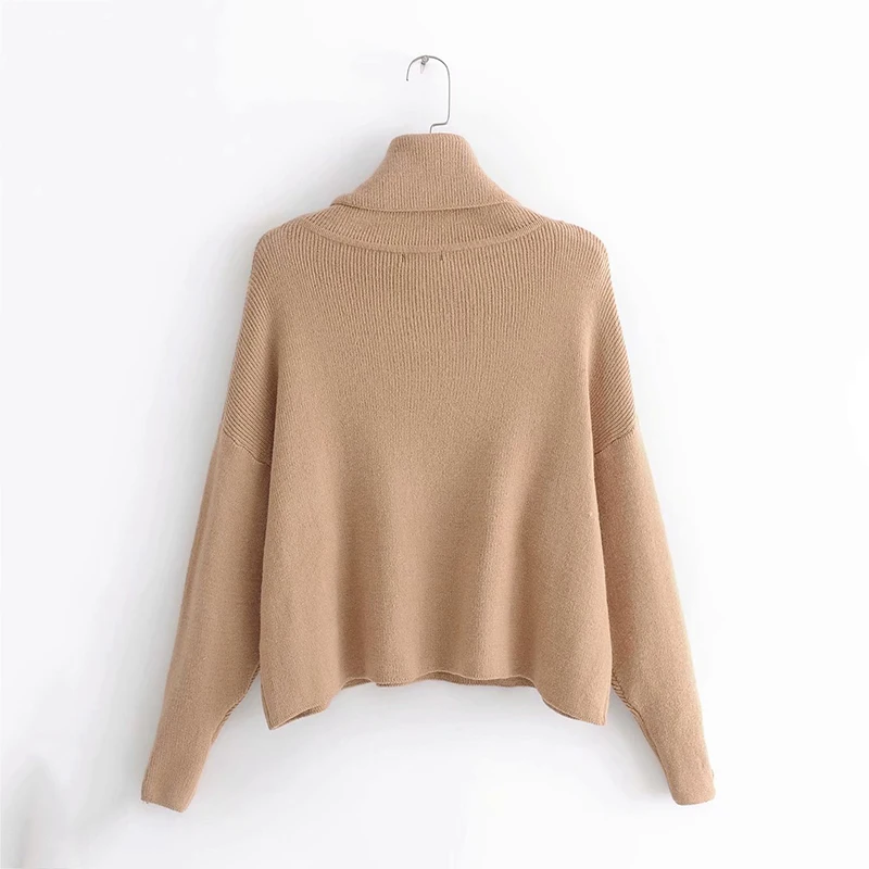 Winter Spring Casual Basic Solid Knitted Loose Short Sweaters Oversized Buttons Long Sleeve Stretchy Pullovers Female | Женская одежда