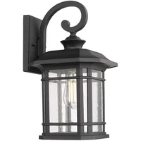 emliviar outdoor wall lights for house 1 light exterior wall sconce black finish with clear seeded glass 17 height 22021m