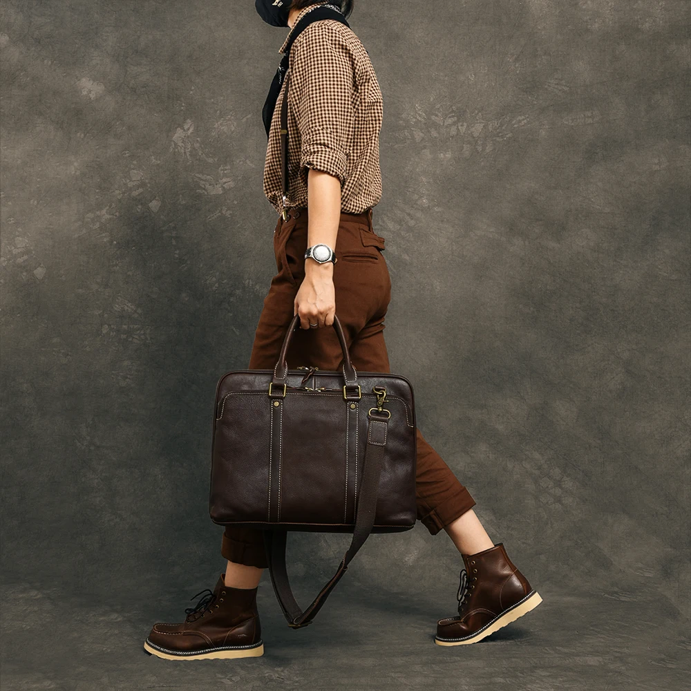 Ручной работы в стиле ретро кожаные Для Мужчин's Сумки 15 6 дюймов рюкзак для