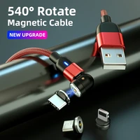540%c2%b0 rotate magnetic usb cable fast charging type c mobile phone cord magnet charger data charge ios lightning cable cables 2m
