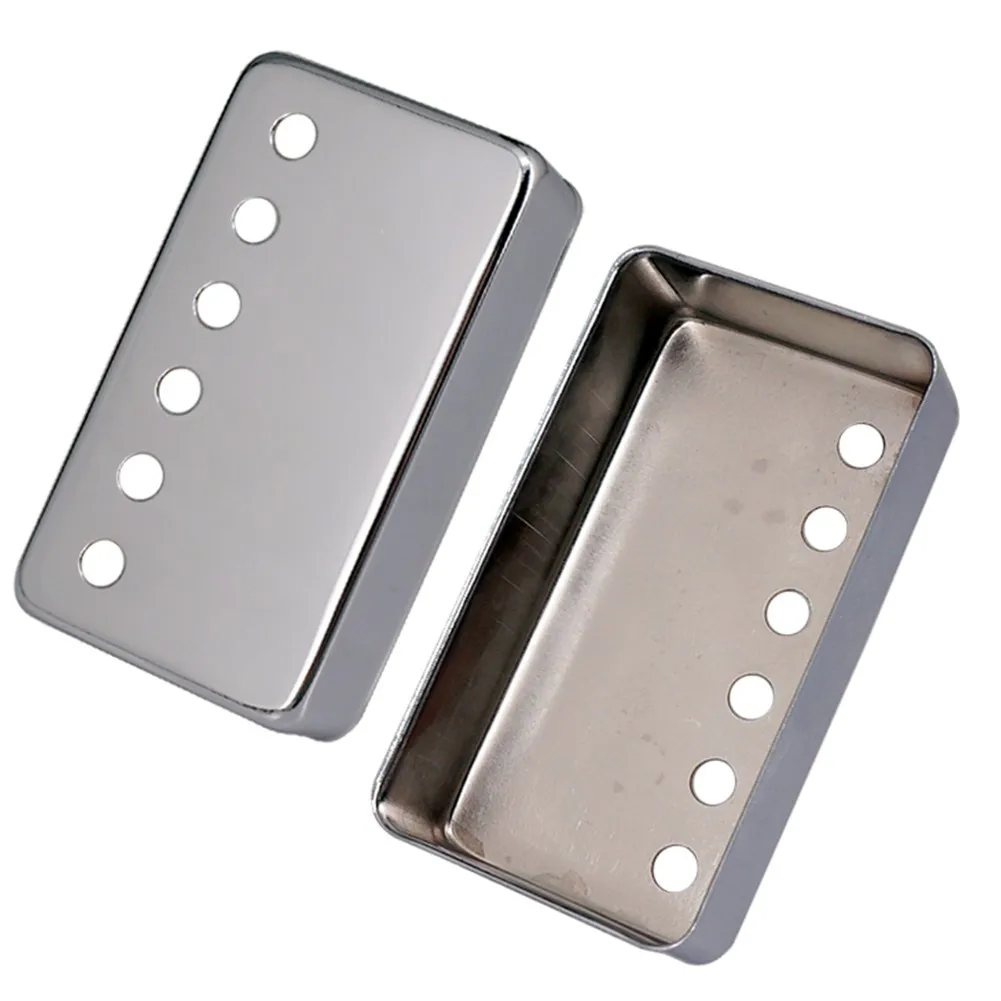 

50/52mm Metal Humbucker Pickup Cover For LP Style Electric Guitar Silver Black Double Coil Pickup Brass Shell Copper Cover