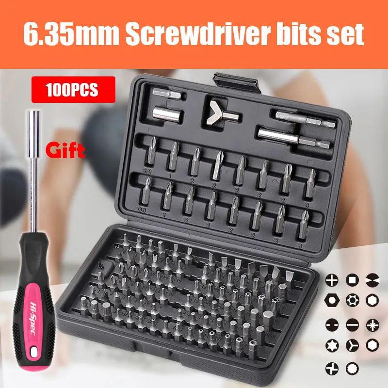 Набор отверток с шестигранной ручкой 100 шт. набор измерителем цветения сливы