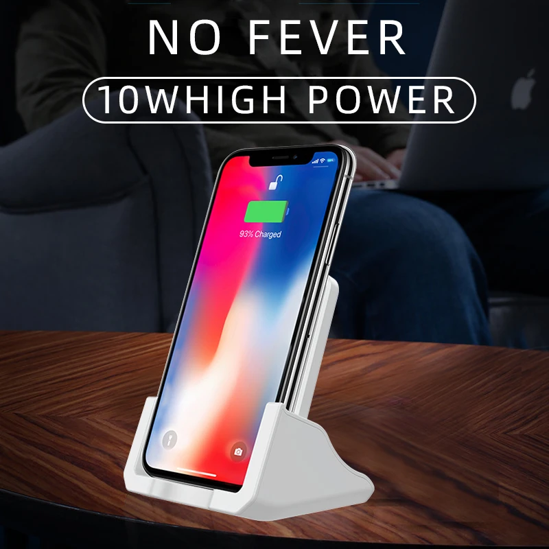 Беспроводное зарядное устройство Qi 10 Вт подставка для iPhone 11 Pro X XS Max XR 8 Samsung S20 S10 Note
