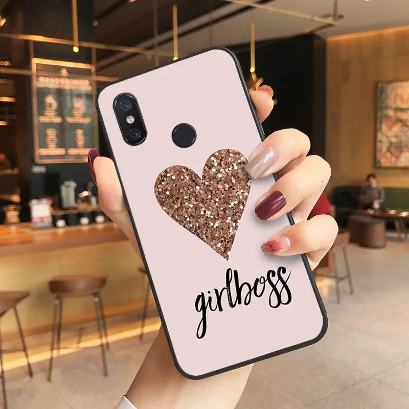 Sequins heart shape Luxury Soft TPU Coque For Xiaomi Mi MIX2 MIX2S MAX2 MAX3  F1 5 Note2 Note3 Coque Shell Mobile Cover