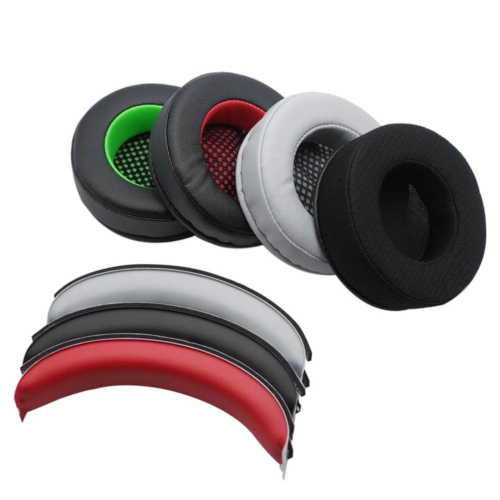 

2PCS/1Pair Headphone Cushions Ear Pads Replacment For Edifier HECATE G4 Gaming Headset Mesh PU Leather Earmuff