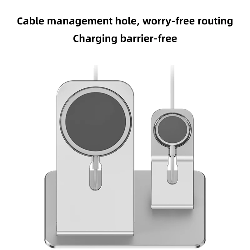 gtwin 2 in 1 magnetic wireless charger stand for iphone fast charging for apple watch iwatch for iphone 12 pro mini phone holder free global shipping