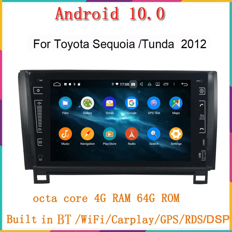 

Android 10 автомобильный dvd мультимедийный плеер для toyota Sequoia Tundra 2018-2014 gps-навигация автомобильное радио аудио стерео DSP Carplay авто