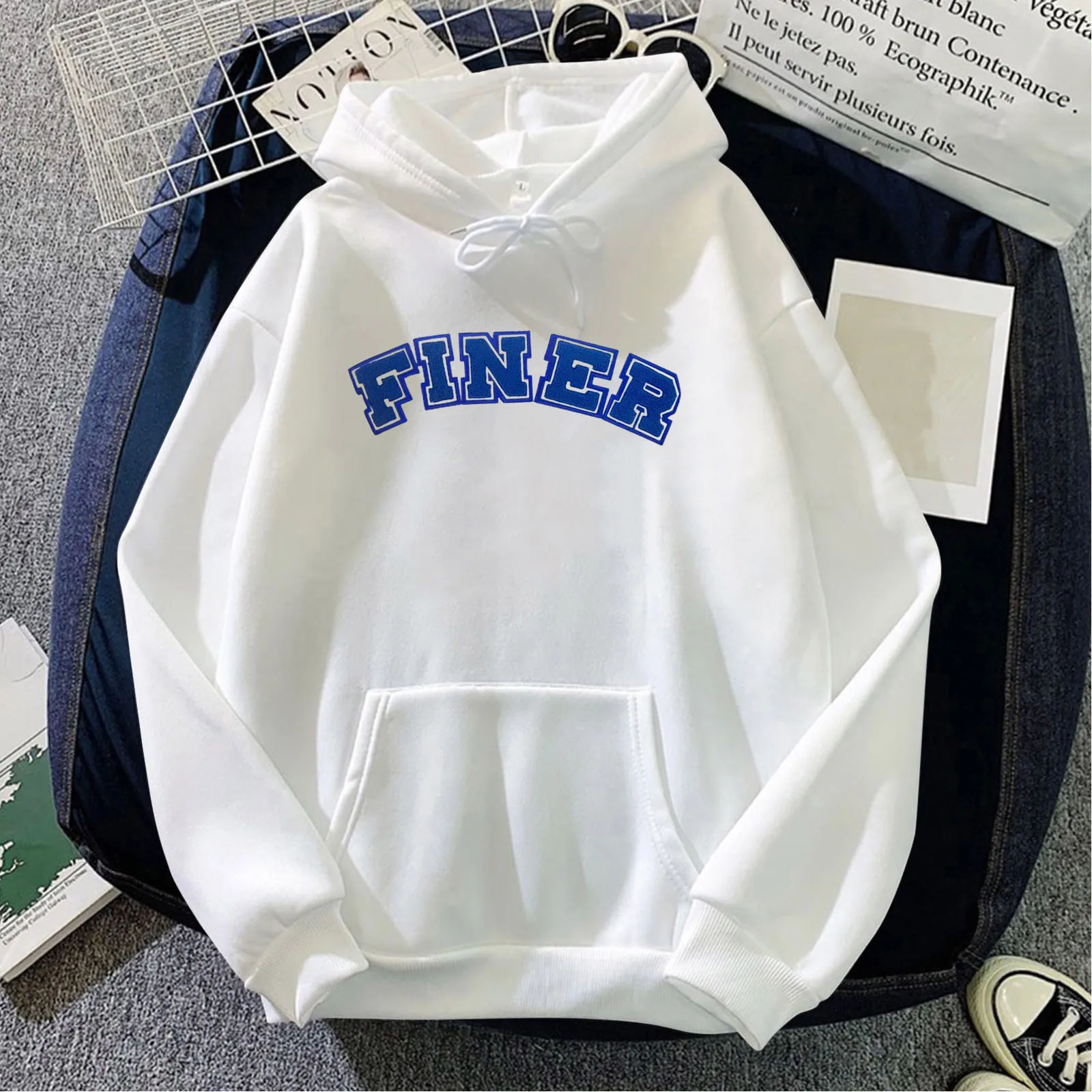 

Худи утонченное женское с буквенным принтом, повседневный Универсальный свитшот в стиле хип-хоп с длинным рукавом, Повседневная Блузка, пул...