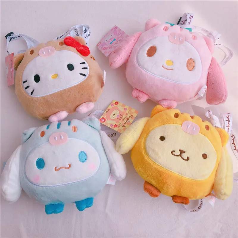 Новинка Sanrio плюшевый мультяшный Kitty My Melody Cinnamoroll помпон пурин милый красивый