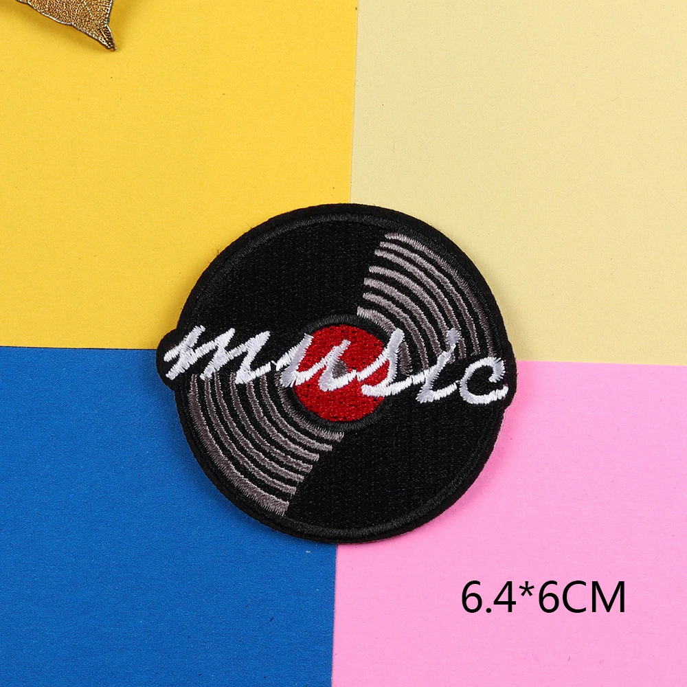Round Red Octopus Patches Taiji Gossip with Embroidery Music disc，Green leaf，Fuji mountain，Round Forest Appliques | Дом и сад