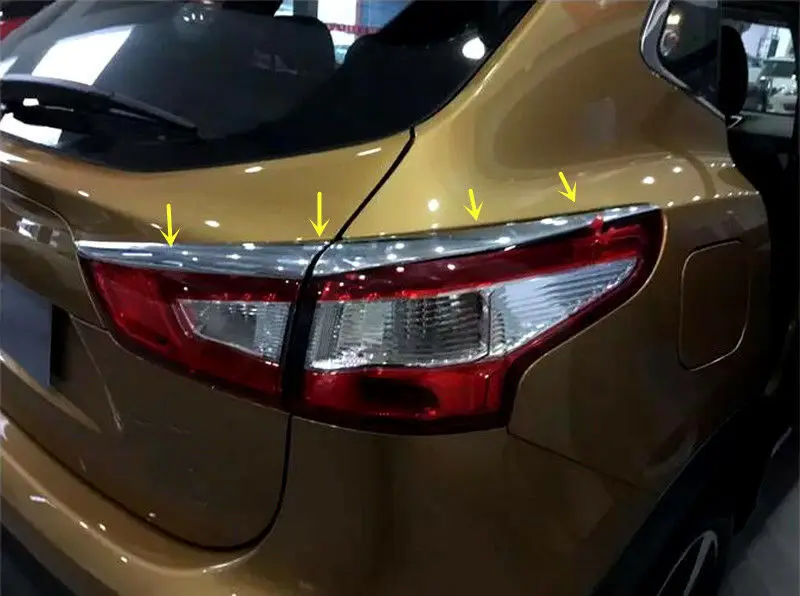 

4 шт., хромированный задний фонарь для Nissan Rogue Sport 2017 2018 2019
