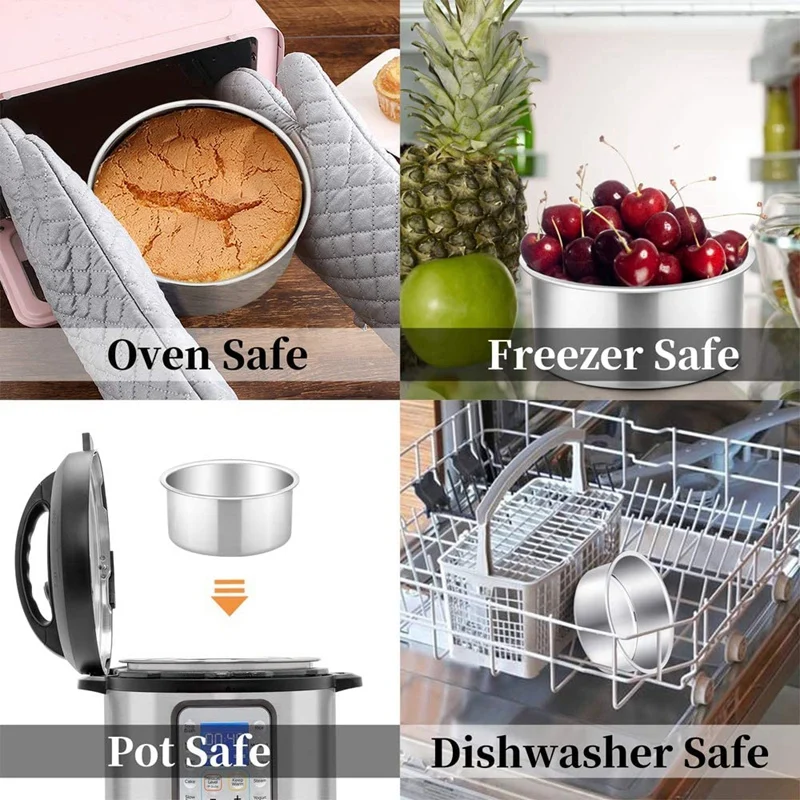 

Cake Pan Set of 3,Round Baking Layer Pans Bakeware for Mini Cake Pizza Bread, Leakproof and Easy Clean, Easy Releasing