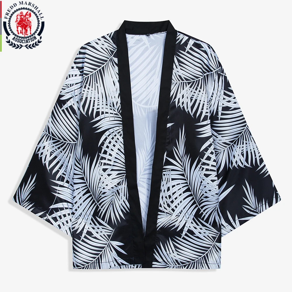 Кимоно FREDD MARSHALL мужское с тропическим принтом Повседневный Кардиган в китайском
