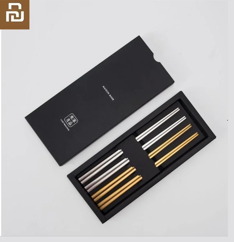 Палочки Youpin кухонные однотонные столовые приборы из нержавеющей стали