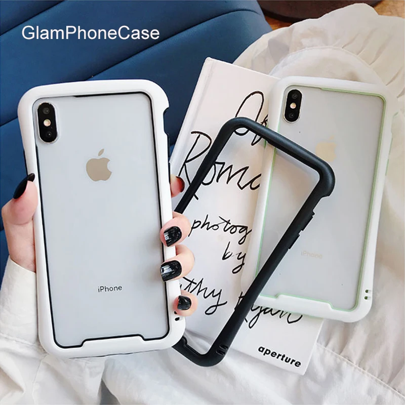 Однотонный чехол GlamPhone задняя крышка для iPhone11Pro/Max X XS Max XR Жесткий Чехол iPhone11 7 8 6 6s