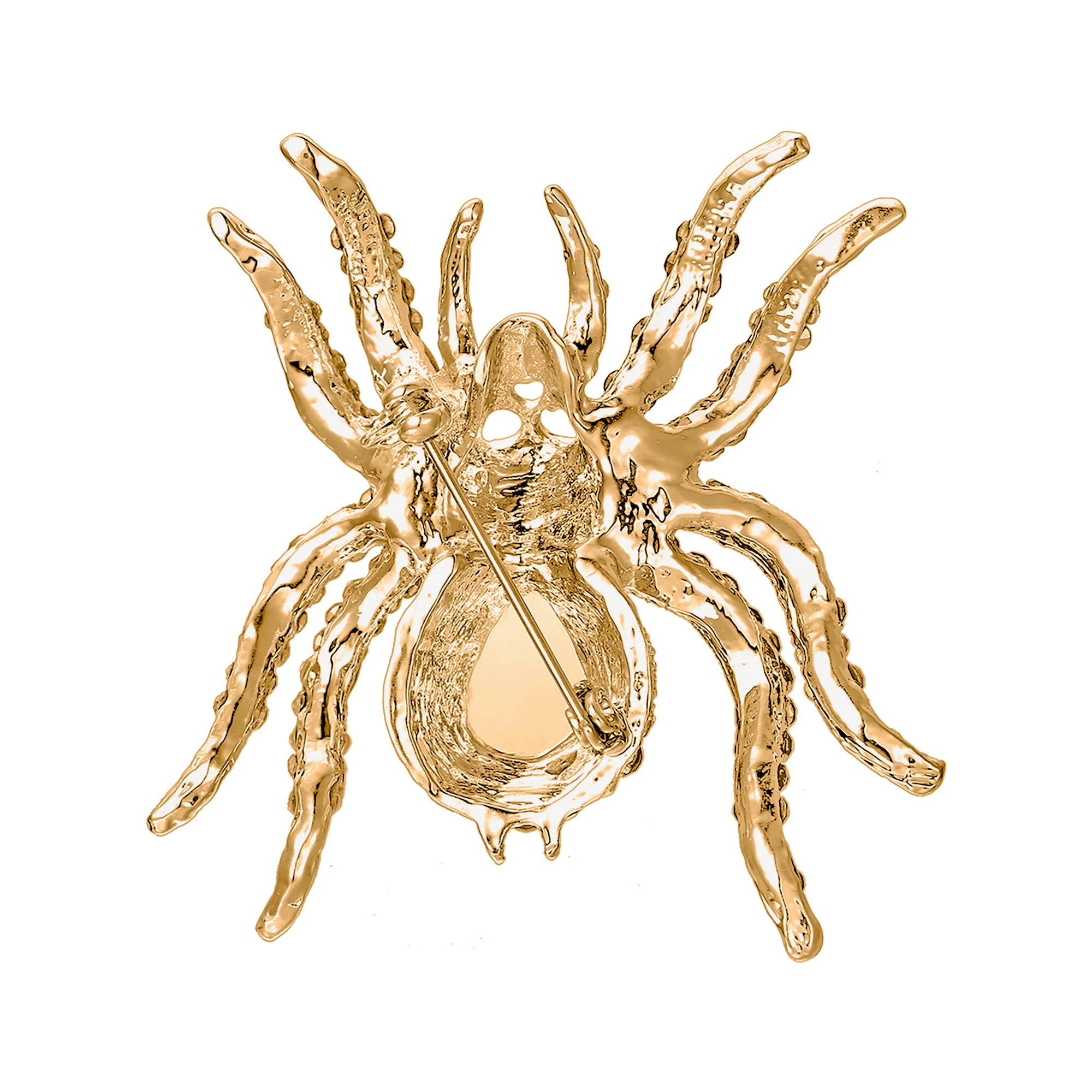 Брошь женская черная многоцветная с черепом брошь в виде паука заколки животными