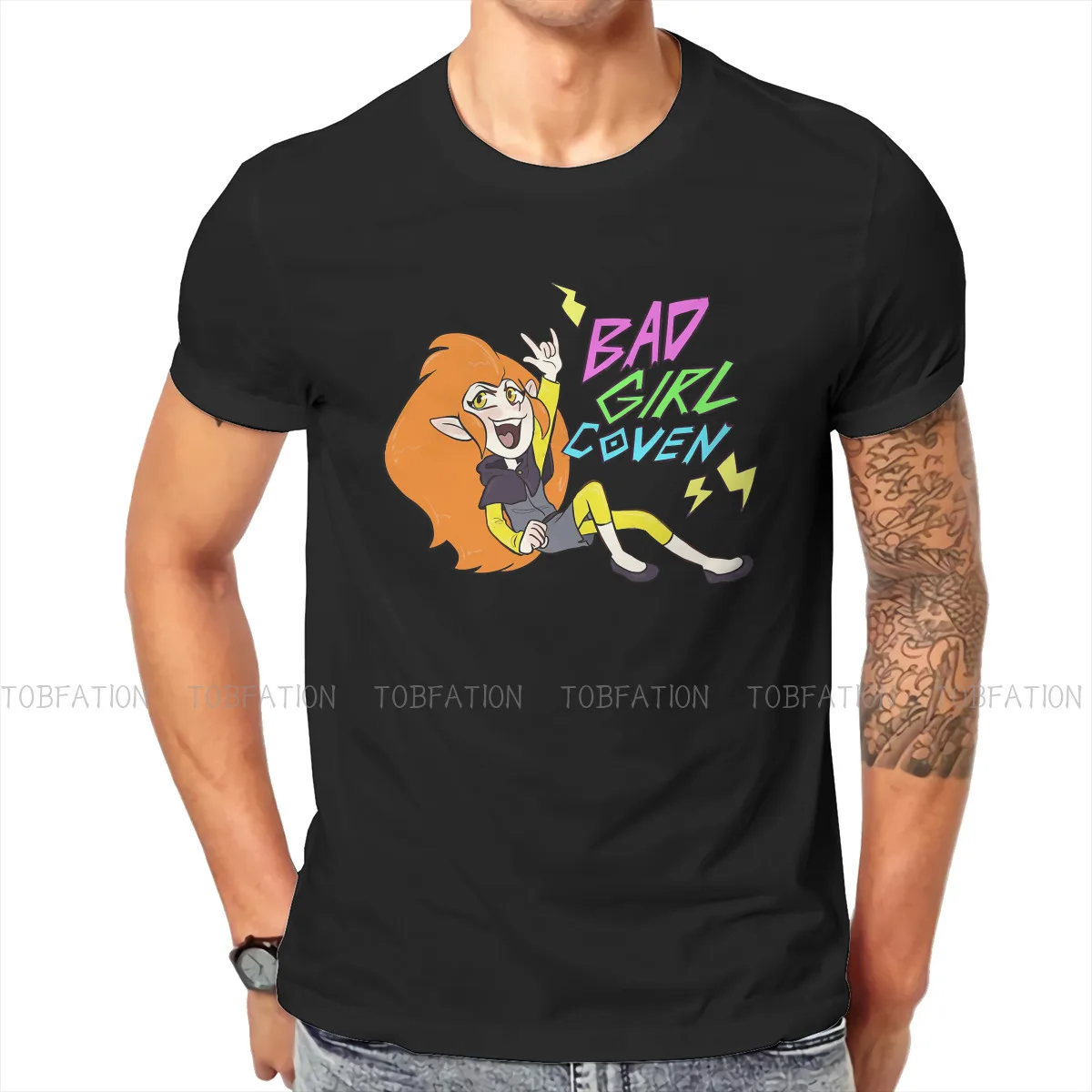 Футболка мужская хлопковая с принтом совы дома плохой девушки круглым вырезом |