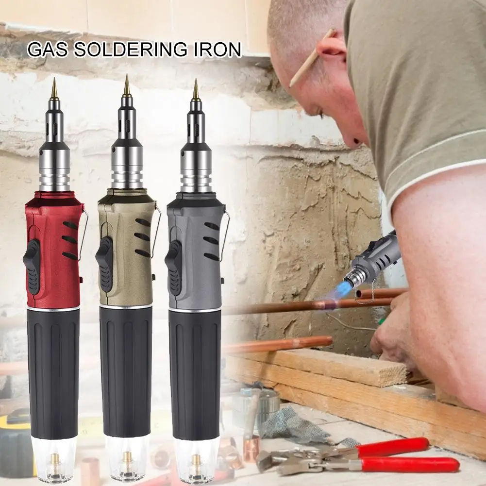 Газовый паяльник 3 в 1 с автоматическим зажиганием бутановый термофеном огнемет