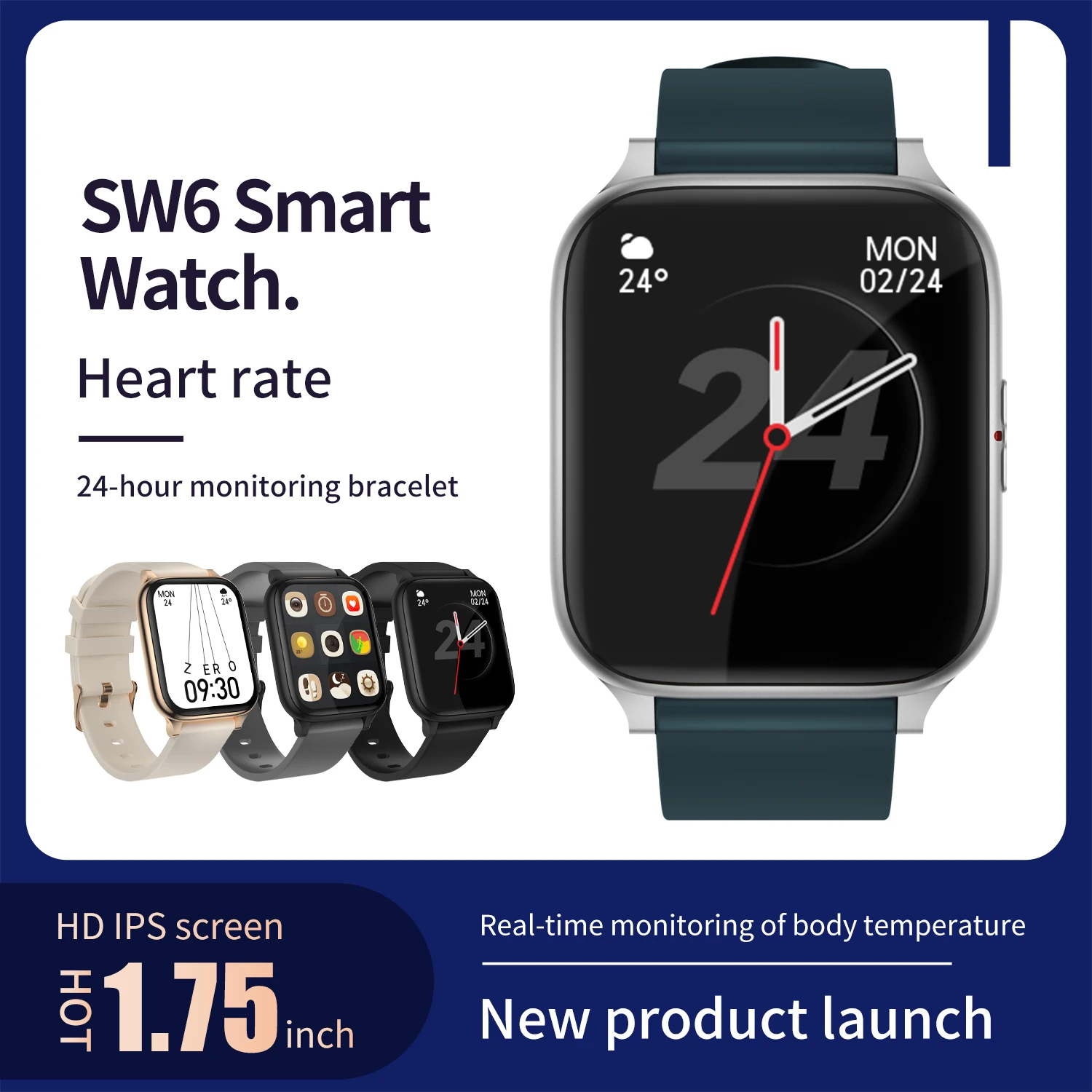 

Новинка 2021, умные часы с сенсорным экраном 1,75 дюйма, IP68.Men, для женщин, спорта, Bluetooth-звонок, подарок, фитнес-трекер, Поддержка Android и iOS