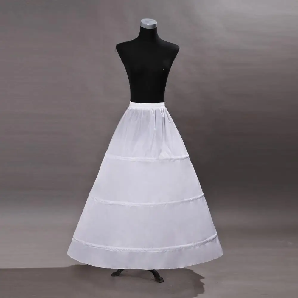 Недорогой Свадебный подъюбник с 3 кольцами нижнее платье из кринолина для